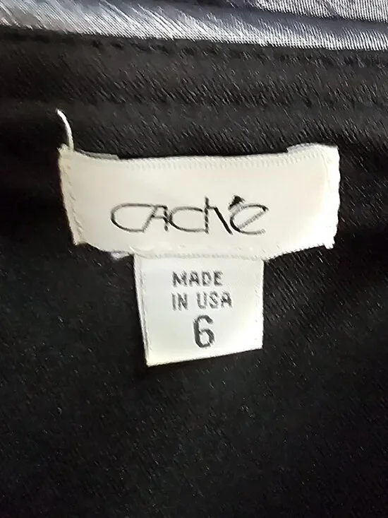 Cache Metallic One‑Shoulder Ruched Cocktail Dress – Size 6 - Picture 6 of 7